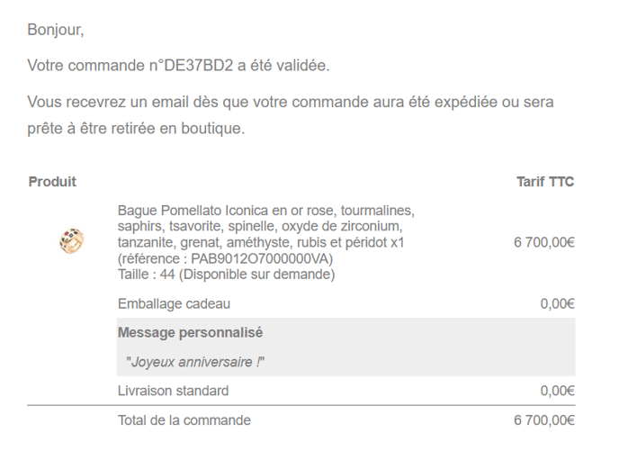 encadré emballage cadeau 
